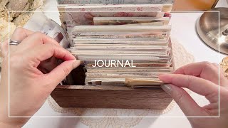 【ASMR】journal with me  モノトーンの密コラ  relaxingsounds [upl. by Anett252]