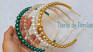 DIY TIARA DE PÉROLAS [upl. by Mozelle994]