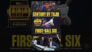 Tilak verma century 56 boll ramandeep Singh first boll six T20 highlights letest update IND vs SA [upl. by Ellesor241]