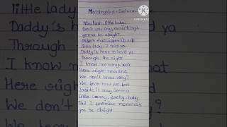 Mockingbird 🙏🎧💜👍 Eminem lyrics paper lyrics english shorts music short feed shorts songs [upl. by Reagen]