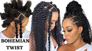 🔥How To Boho Goddess Passion Twists Beginner Friendly step by step  RUBBER BAND METHOD  Tupo1 [upl. by Prochoras]