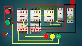 star delta starter control circuit diagram  star delta connection [upl. by Llenrag149]