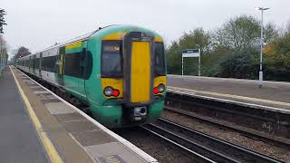 Southern Class 377 448 Electrostar Departing From Barnham The 9th of November 2024 [upl. by Ydasahc274]