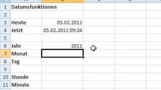 Excel Datums und Zeitfunktionen [upl. by Mientao]