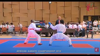 Ntwari Fiston RWANDA vs Salama Malek EGYPT  Male Kumite 60 KG [upl. by Basilius195]