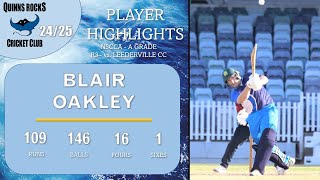 Blairs 109 Run Highlights  Quinns Rocks CC  Round 3 vs Leederville CC 2425 [upl. by Quirk]