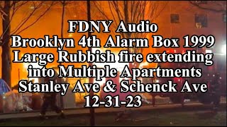 FDNY Audio  Video  Brooklyn 4th Alarm Box 1999  Rubbish fire extending into Multiple Apartments [upl. by Freeman]