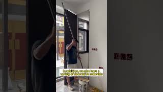 Ultra high invisible door installation wallpanel interiordesign installation homedecor fyp [upl. by Wulf893]