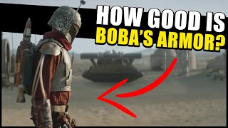 How Good is Boba Fetts Armor in the Mandalorian  Armor and Weapon Breakdown [upl. by Vigor]