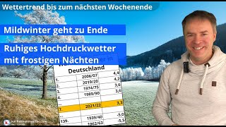 Viel Hoch wenig Tief  Neue Woche trockenes Wetter mit kalten Nächten [upl. by Ynnad]