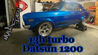 What’s in the shed2  Josh’s 13b turbo Datsun 1200 [upl. by Diao275]