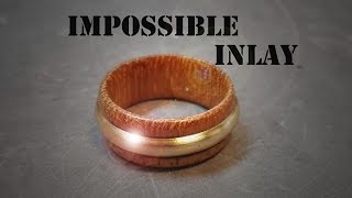 Wooden ring with brass inlay  Puinen sormus messinkiupotuksella [upl. by Fredericka]