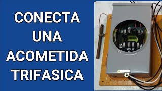 Como conectar una acometida trifasica [upl. by Ahsitahs]