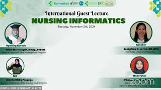 INTERNATIONAL GUEST LECTURE quotNURSING INFORMATICSquotDr Josephine Lorica Saint Paul University [upl. by Tenej]