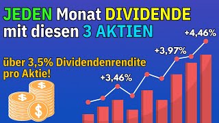 Jeden Monat Dividende  Mit diesen 3 Aktien erhältst du monatliche Dividenden📈💰 [upl. by Gilberto]