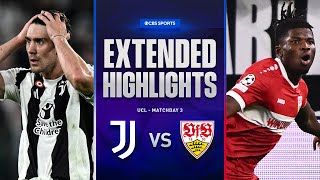 Juventus vs Stuttgart Extended Highlights  UCL League Phase MD 3  CBS Sports Golazo [upl. by Bonner997]