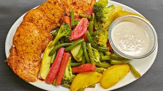 Chicken Steak Recipe  Chicken steak with Sauce amp Vegetables [upl. by Sandler]