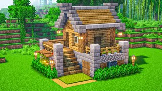 Minecraft How To Build a Survival Wooden House  Tutorial [upl. by Riggall107]