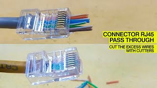 Wire Up RJ45 PassThrough Ethernet Plugs How to Cut Excess Cable Ends [upl. by Olivie551]