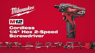 Milwaukee® M12™ 14quot Hex 2Speed Screwdriver 240622 [upl. by Attenoj]