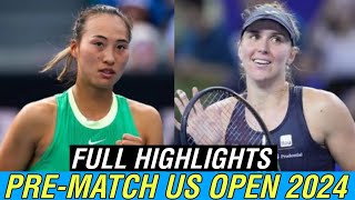 Qinwen Zheng vs Beatriz Haddad Maia Highlights  Pre Match Us Open 2024 [upl. by Alesi478]