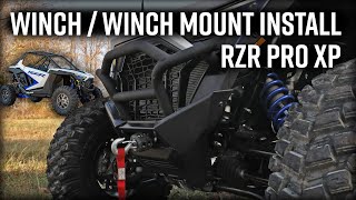 Polaris RZR Pro XP WinchWinch Mount Install  How To  SuperATV [upl. by Geraldina]