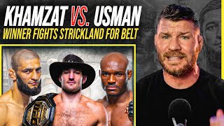 BISPING’S on KHAMZAT vs USMAN  winner gets UFC title shot [upl. by Anitsihc]