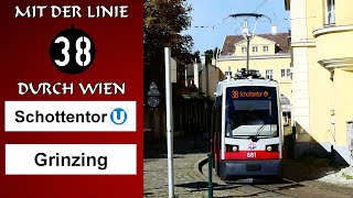 Mit der Linie 38 durch Wien  Schottentor – Grinzing  Wiener Grantler [upl. by Knoll]