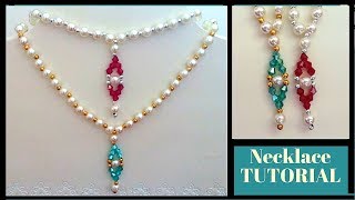 10 MINS Diy Necklace Beaded necklace tutorial How to make simple necklace in no time [upl. by Jollanta943]