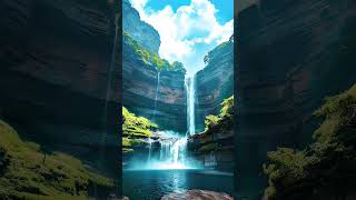 Amazing Waterfall Sounds for Relaxation WaterfallSounds shorts nature trending [upl. by Elleral13]