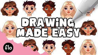 Create Your Own Character in Procreate  Easy Drawing Tutorial [upl. by Pryce]