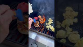 Grilled Pork Chops amp Peaches  Summer BBQ Recipe [upl. by Hurd]