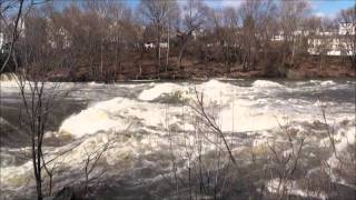 Great Falls  Paterson NJ with Passaic River in Flood Stage 3122011 [upl. by Neved]