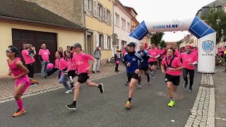 Sarralbe en rose  en avant pour près de 7 km contre le cancer du sein [upl. by Fox]