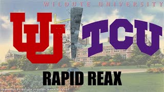 Rapid Reax Utah Utes Fall to TCU Horned Frogs  3Game Loss Spiral [upl. by Aihseket]