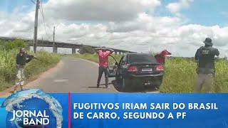 Novas imagens mostram recaptura de fugitivos de Mossoró  Jornal da Band [upl. by Ehc267]