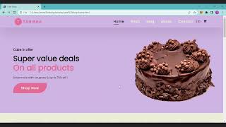 Responsive Cake Shop Website Using Html Css and JavaScript [upl. by Verine]