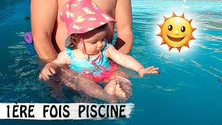 PISCINE  1ÈRE BAIGNADE POUR BÉBÉ JESSY 🐠 [upl. by Soble]