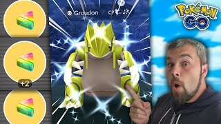 Shiny Primal Groudon Raid Day Our Luck Was Pokémon GO [upl. by Oirelav]