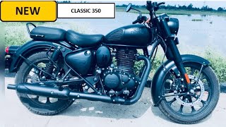 New Royal Enfield Classic 350 Dark Stealth Black  All Details [upl. by Roderic279]