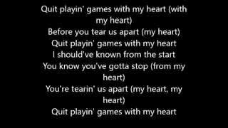 Backstreet Boys Quit Playing Games With My Heart Lyrics Rolling [upl. by Enairb]