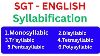 SGT ENGLISH  Syllabification [upl. by Consuelo686]