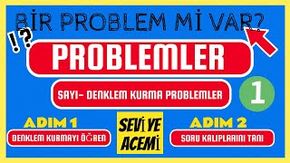 PROBLEMLER KAMPI 1 SAYI PROBLEMLERİ 1 Denklem Kurmayı ÖğrenKlasik Soruları Çöz [upl. by Gora]