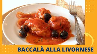 BACCALA IN UMIDO ALLA LIVORNESE  Ricetta veloce e sfiziosa😋 [upl. by Cawley]