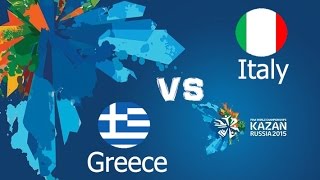 Kazan 2015  Womens Water Polo  Italy vs Greece  Waterpolo [upl. by Enyahs]