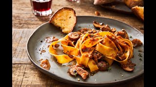 Pappardelle Pasta with Mushroom Sauce [upl. by Aikym]