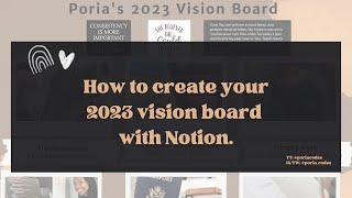 HOW TO CREATE YOUR 2023 VISION BOARD WITH NOTION [upl. by Dallis318]