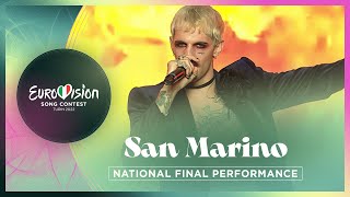 Achille Lauro  Stripper  San Marino 🇸🇲  National Final Performance  Eurovision 2022 [upl. by Aoket622]