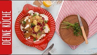 Selbstgemachte Fischstäbchen mit Kartoffelsalat  REWE Deine Küche [upl. by Esorbma]