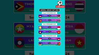 Jadwal asean cup 2024  jadwal piala aff 2024 shorts [upl. by Marj]